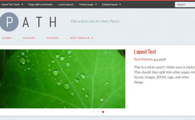 New WordPress Theme: Path
